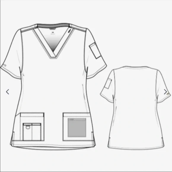 Carhartt Force Stretch Cross-Flex Black Scrub Top size Large - Picture 3 of 8